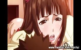 Yummy Anime Brunette Teen Gets Licked and Pumped Hard
