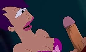 Leela from Futurama Enjoys Dick